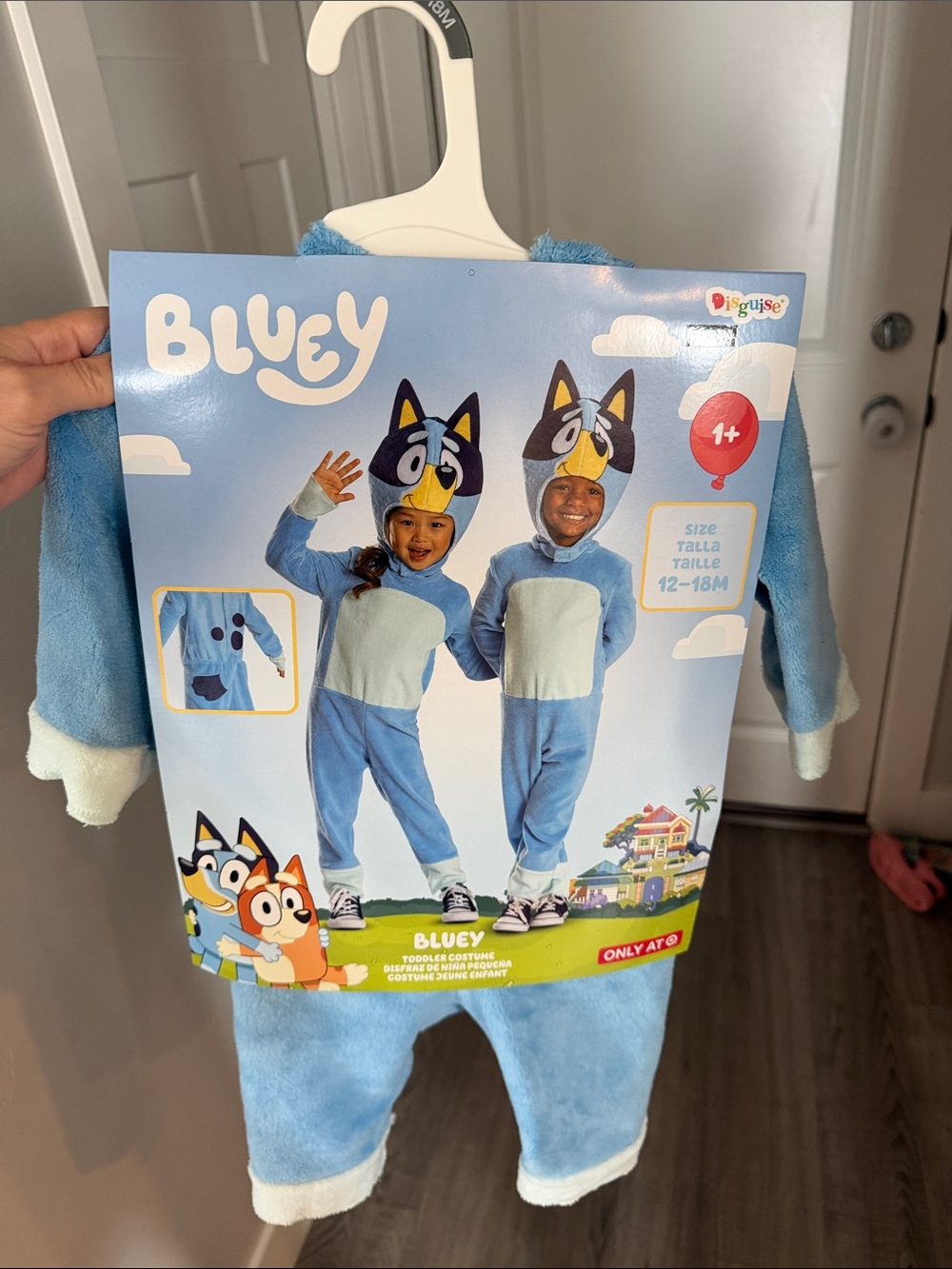 Plush Blue Kids Costume Romper 12-18m